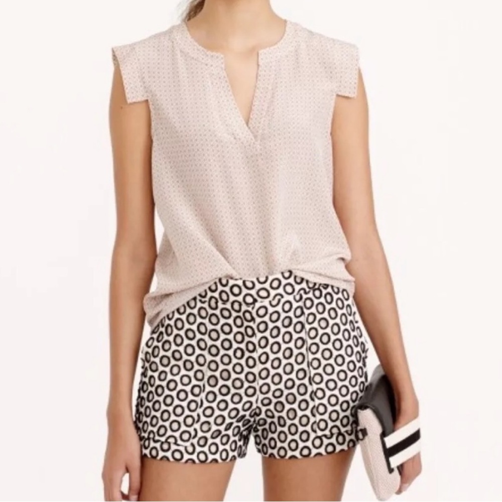 J. Crew Eyelet Short - Blush, Cream, Black Size 6